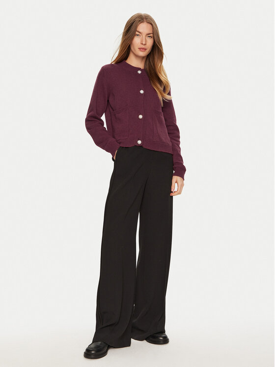 ViCOLO ViCOLO Kardigan 77100S Bordowy Regular Fit