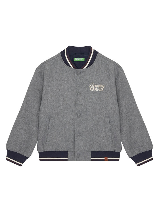 United Colors Of Benetton United Colors Of Benetton Bunda bomber 2LLUCN06G Šedá Regular Fit