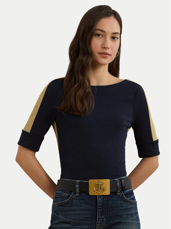 LAUREN RALPH LAUREN Blúzka 200963099001 Tmavomodrá Slim Fit