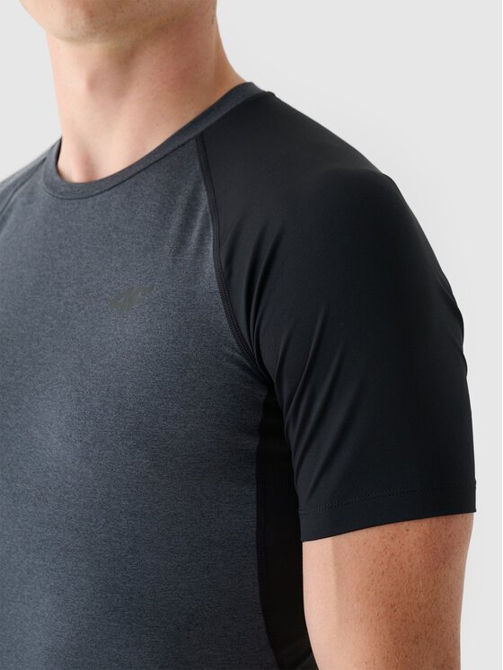 4F 4F Funkčné tričko 4FWAW24TFTSM0955-20M Čierna Slim Fit