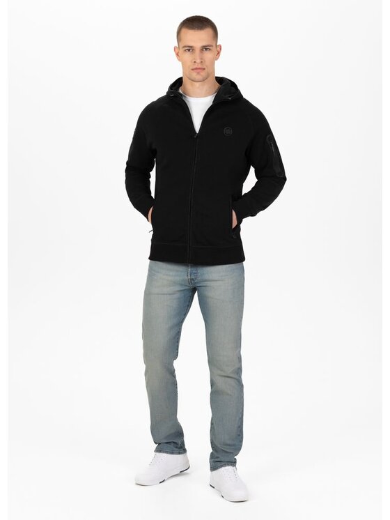 PITBULL PITBULL Bluza Hermes Czarny Regular Fit