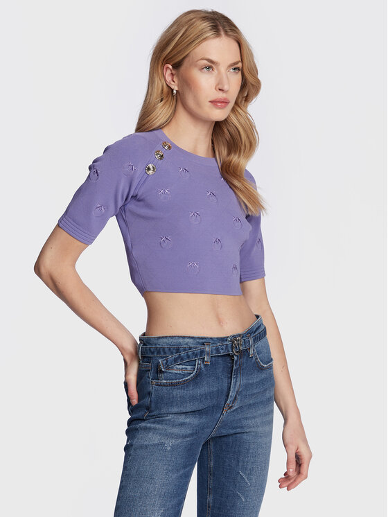 Pinko Sveter Gijon 100136 A0PV Fialová Regular Fit