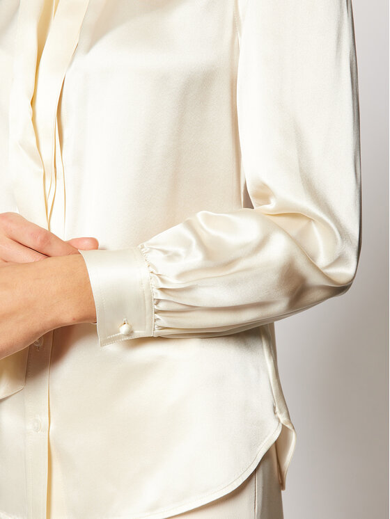 Tory Burch Tory Burch Πουκάμισο Satin Bow Blouse 81007 Μπεζ Regular Fit