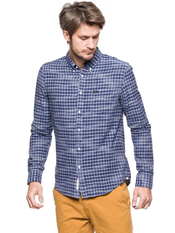 Lee Lee Camicia BUTTON DOWN Blu Regular Fit