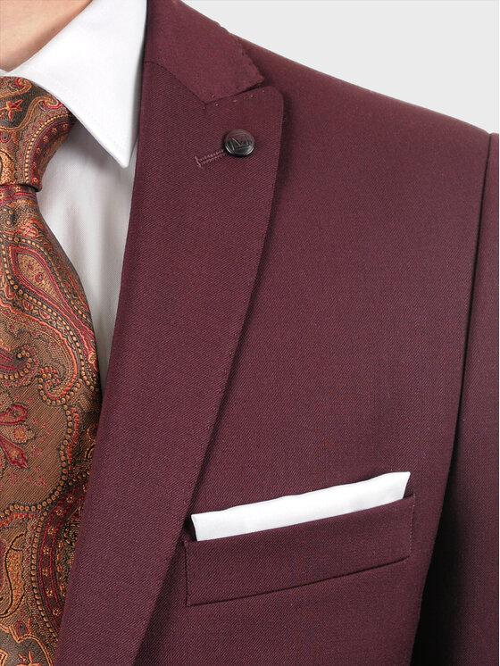 Evenemen Evenemen Garnitur SLIVEN Bordowy Slim Fit