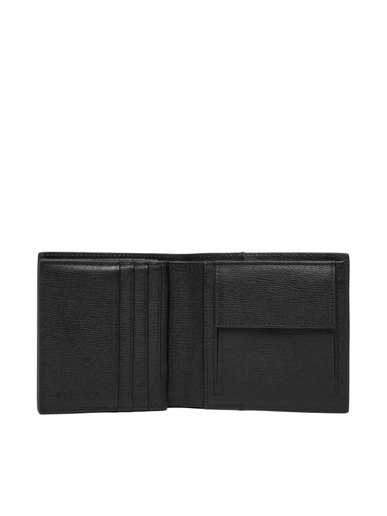 Calvin Klein Calvin Klein Велике Чоловіче Портмоне Saffiano Ew Slim Trifold W Card LV04D1075G Чорний