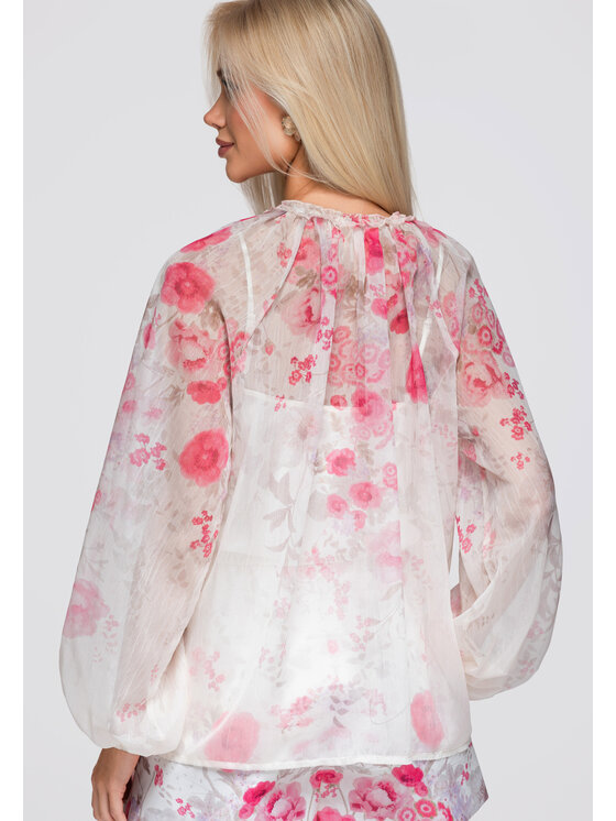 Ombre Ombre Bluzka OW-SH-E0063 Różowy Loose Fit