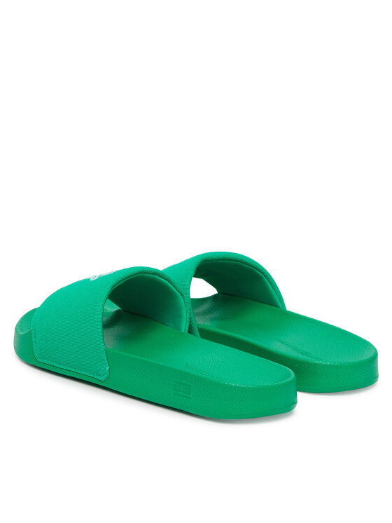 Tommy Hilfiger Tommy Hilfiger Чехли Th Script Pool Slide FW0FW09286 Зелен