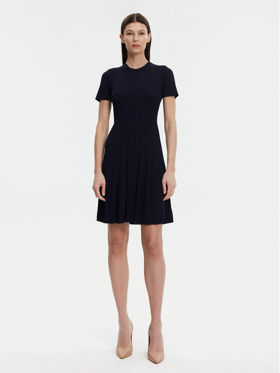 MICHAEL Michael Kors MICHAEL Michael Kors Rochie tricotată MS5830OBFD Bleumarin Slim Fit