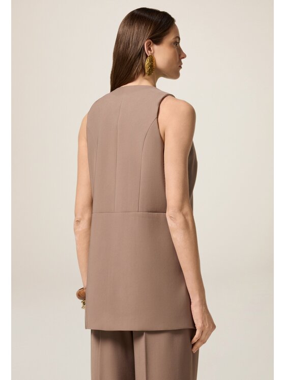 Oltre Oltre Marynarka L022R000027N022 Brązowy Baggy Fit