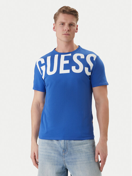 Guess Guess T-Shirt F6GI01 J1314 Μπλε Slim Fit