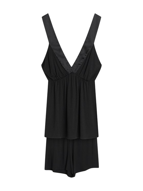 Esotiq Esotiq Piżama 45235 Czarny Regular Fit