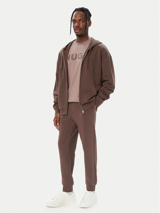 HUGO HUGO Sweatshirt Dapozip 50548651 Dunkelbraun Relaxed Fit