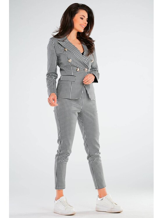 Awama Awama Spodnie damskie A440 Czarny Basic Fit