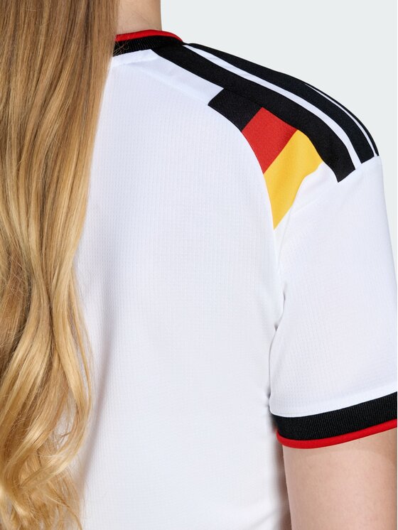 adidas adidas Koszulka techniczna Germany 26 Home Cropped Jersey Biały Regular Fit