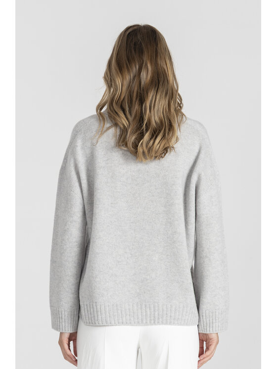 Deni Cler Milano Deni Cler Milano Sweter T-DC-S471-E5-90-80-1 Szary Loose Fit