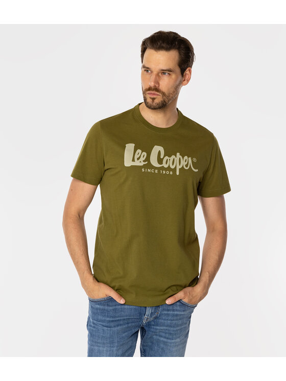 Lee Cooper Lee Cooper T-Shirt HERO7 FADE Zielony Regular Fit
