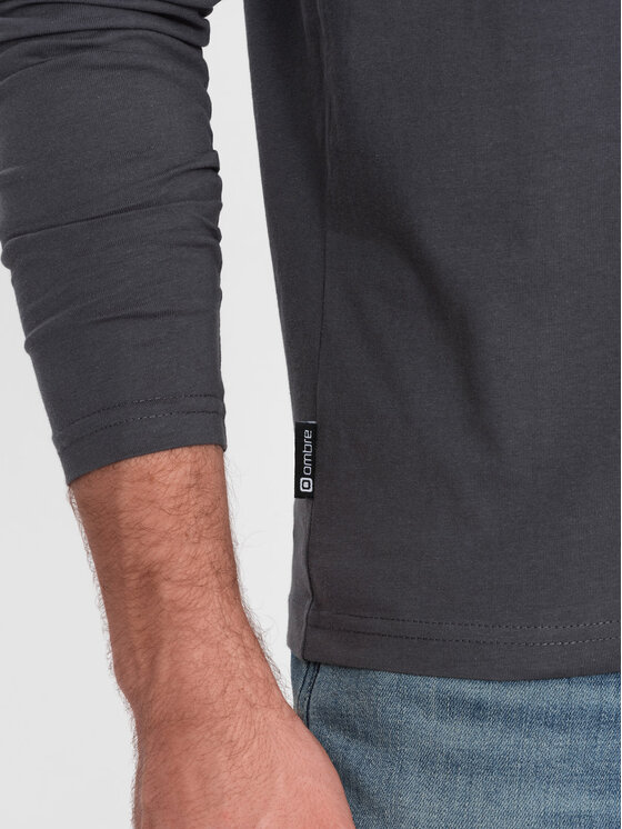 Ombre Ombre S dlouhým rukávem OM-LSBL-0108 Šedá Classic Fit