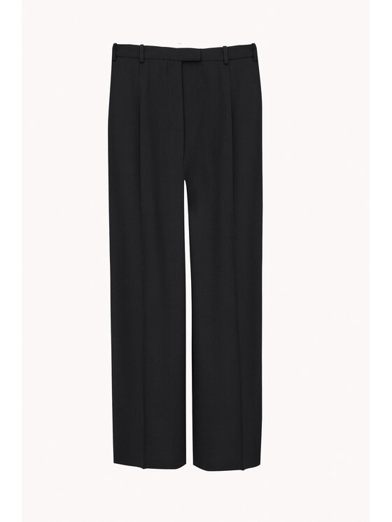 Epuzer Epuzer Spodnie materiałowe Loose wool Czarny Loose Leg