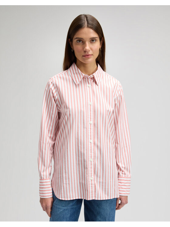 Lee Lee Koszula CLASSIC SHIRT Czerwony Regular Fit
