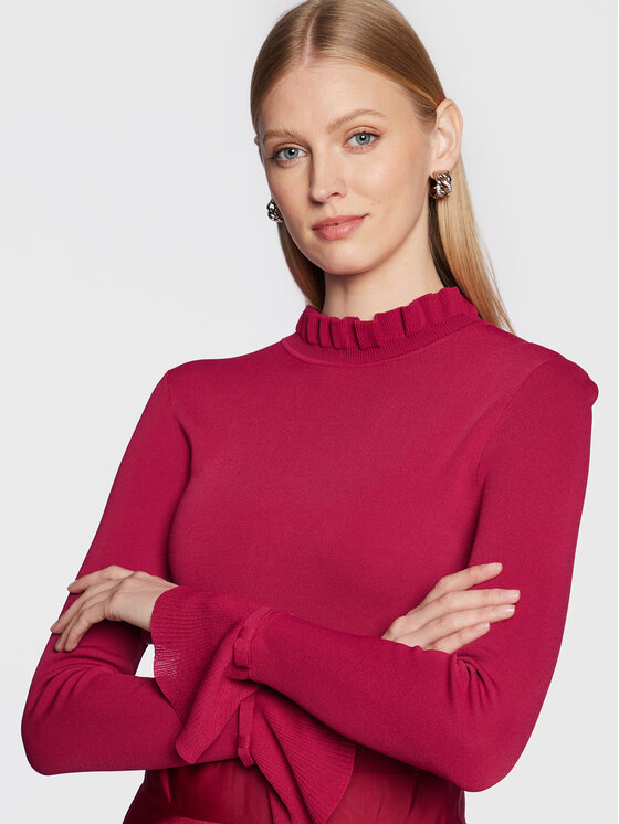 Ted Baker Ted Baker Sukienka koktajlowa Zadi 258627 Bordowy Regular Fit