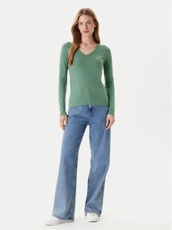 United Colors Of Benetton United Colors Of Benetton Majica 3GA2E4245 Zelena Regular Fit