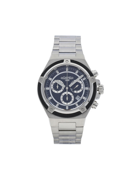 Roamer Pulkstenis Tempomaster Chrono 221837 41 55 20 Sudraba