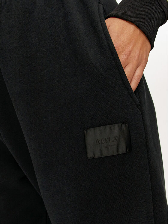 REPLAY REPLAY Pantaloni trening W8086B.000.23040P Negru Regular Fit