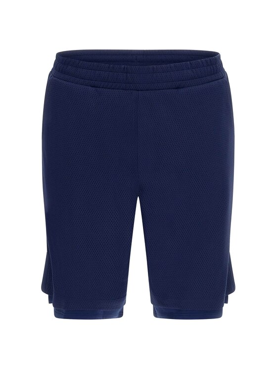 Guess Guess Kalhoty z materiálu 174505 Modrá Regular Fit