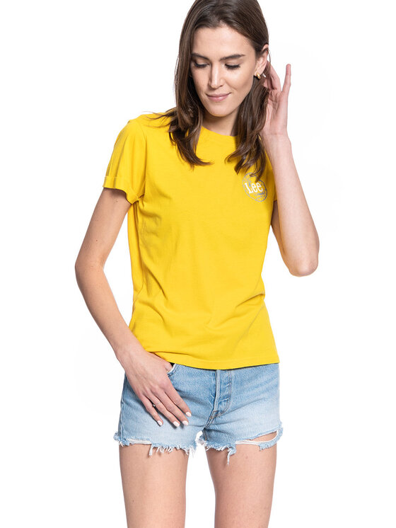 Lee Lee T-shirt SS GLOBAL TEE Giallo Regular Fit