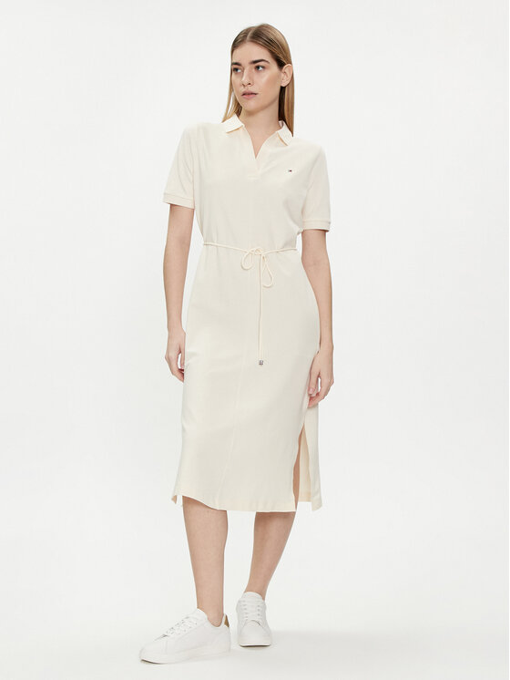 Tommy Hilfiger Tommy Hilfiger Ежедневна рокля WW0WW41278 Екрю Regular Fit
