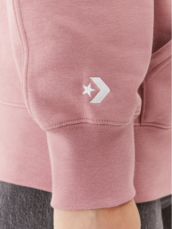Converse Converse Μπλούζα Wordmark Fleece Hoodie Emb 10025690-A11 Ροζ Regular Fit