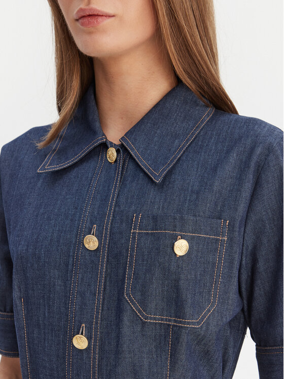 Luisa Spagnoli Luisa Spagnoli Jeanskleid Periodico 542815 Dunkelblau Regular Fit