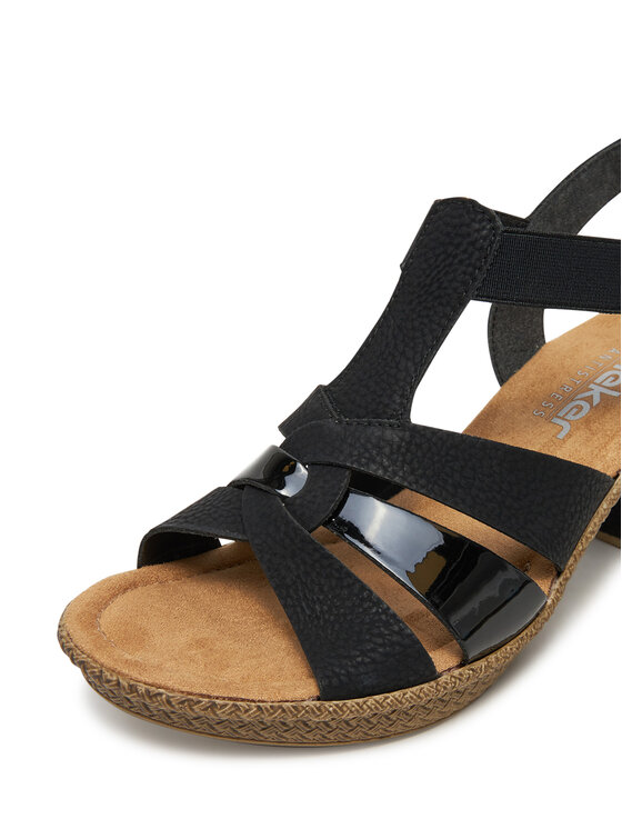 Rieker Rieker Sandalen 665K3-00 Schwarz