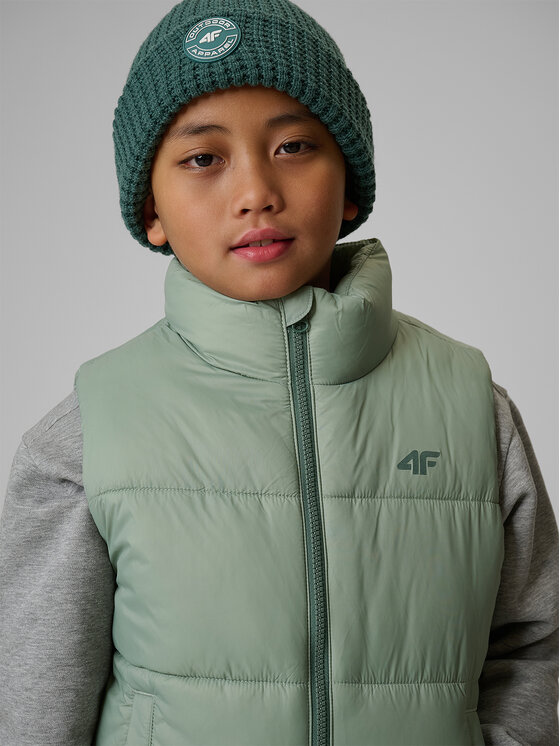 4F 4F Kamizelka OUTERWEAR Turkusowy Regular Fit