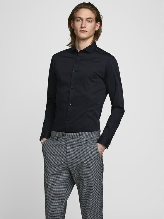 Jack&Jones Jack&Jones Krekls Parma 12097662 Melns Super Slim Fit