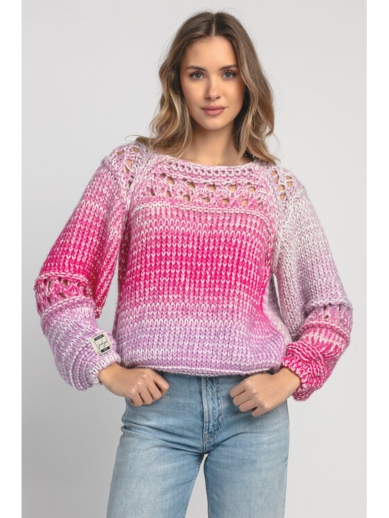 Sweter, rozmiar 36/38, Różowy, F1976
