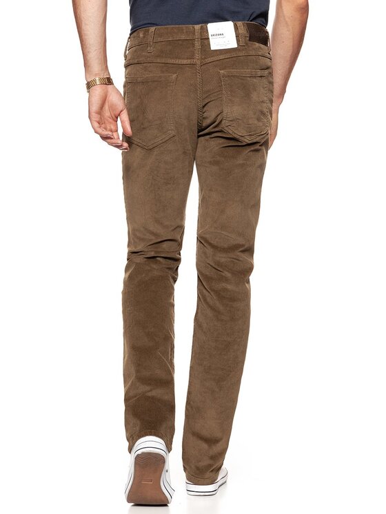 Wrangler Wrangler Spodnie materiałowe ARIZONA Brązowy Straight Fit