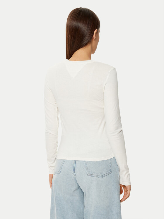 Tommy Jeans Tommy Jeans Halenka DW0DW19434 Écru Slim Fit