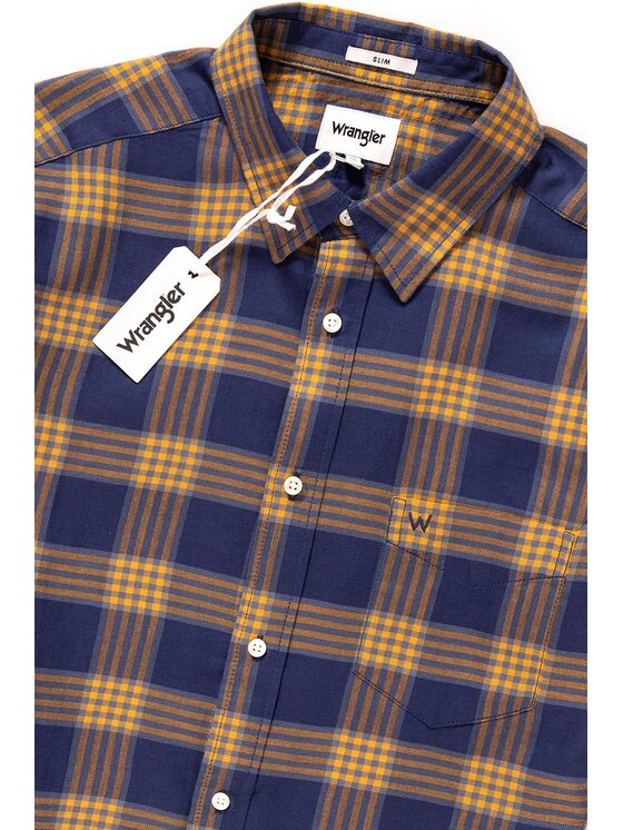 Wrangler Wrangler Camicia SS 1PKT SHIRT Giallo Slim Fit