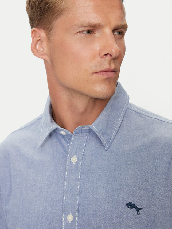 Wrangler Wrangler Koszula LS SHIRT OXFORD Niebieski Regular Fit