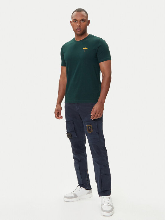 Aeronautica Militare Aeronautica Militare Marškinėliai 252TS1580UJ00372 Žalia Regular Fit