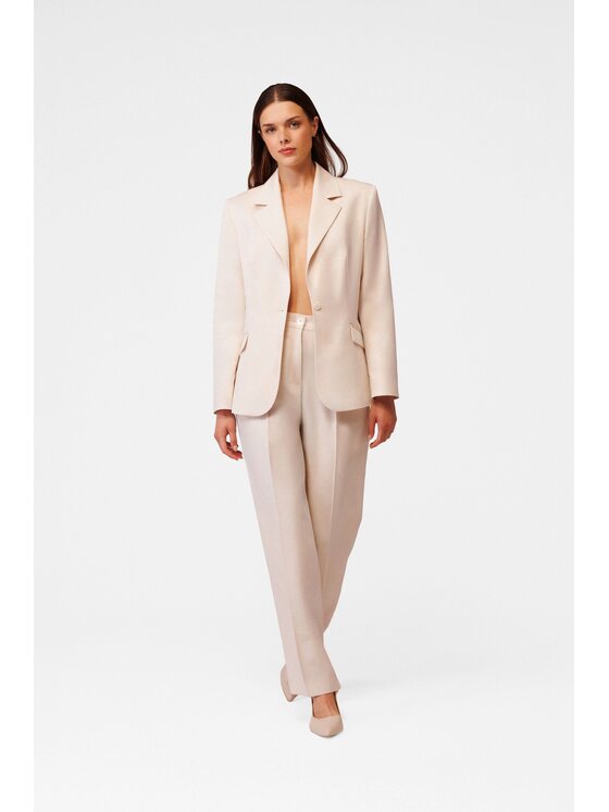 LE POSSÉ LE POSSÉ Pantalone da abito SGZWS Beige chiaro Regular Fit