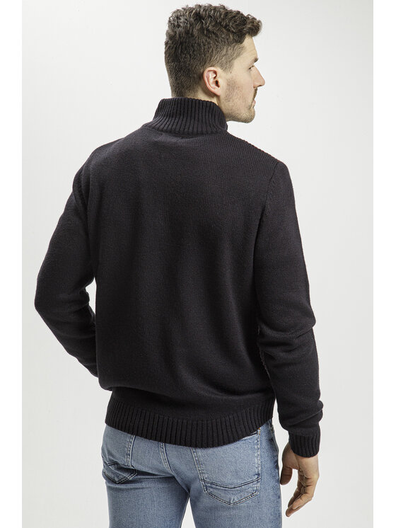 Cross Jeans Cross Jeans Sweter 34250-001 Granatowy Regular Fit