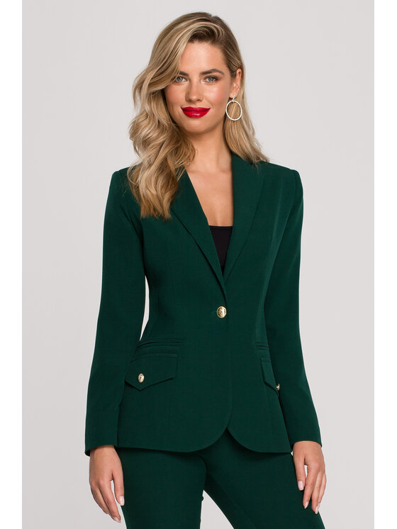 Makover Makover Giacca da abito K141 Verde Regular Fit