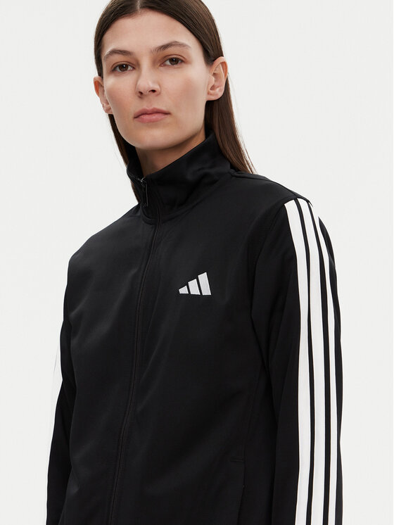 adidas adidas Majica dugih rukava Tricot 3-Stripes JC8889 Crna Regular Fit