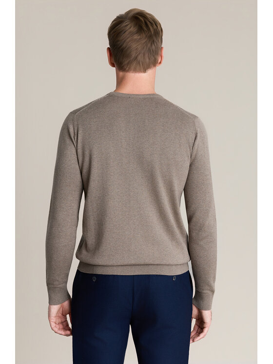 Lancerto Lancerto Sweter Zachary SW073226000041 Beżowy Regular Fit