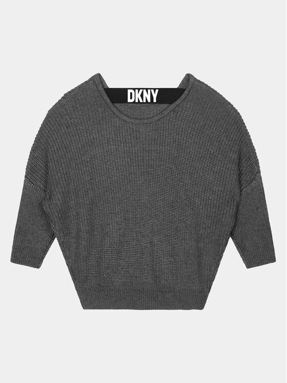 DKNY DKNY Džemper D35T11 S Siva Regular Fit