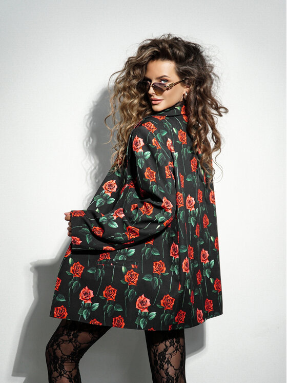 LilaLou LilaLou Marynarka About You Czarny Oversize