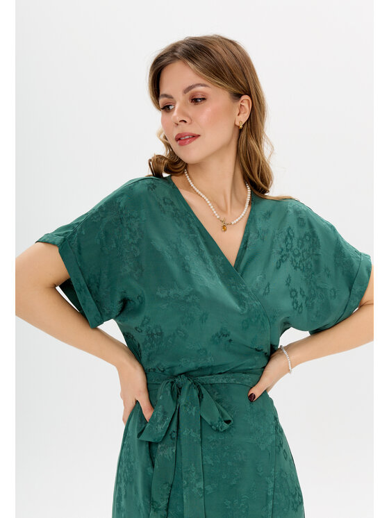 Mirons Mirons Sukienka codzienna print Zielony Regular Fit